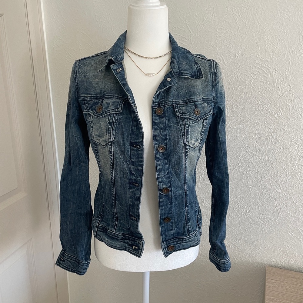 United Colors Of Benetton Blue Denim Jacket - Small